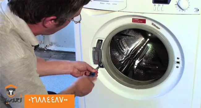 چرا درب ماشین لباسشویی باز نمیشود
