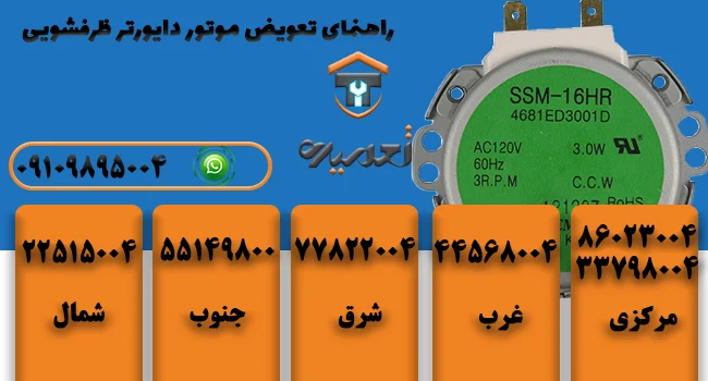 تعویض موتور دایورتر ظرفشویی